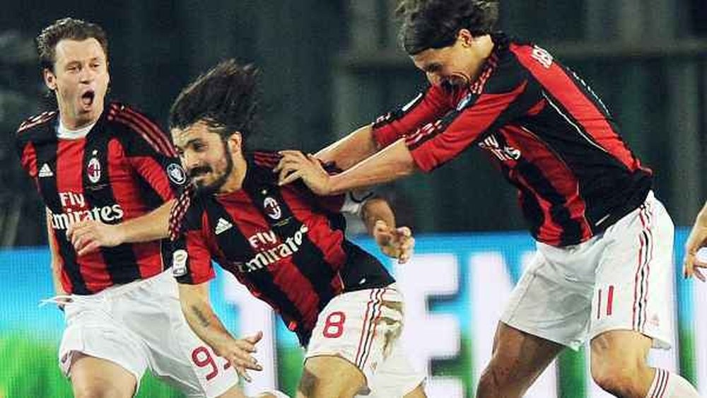 Ibrahimovic y Gattuso compartieron equipo en el Milan. EFE/Archivo